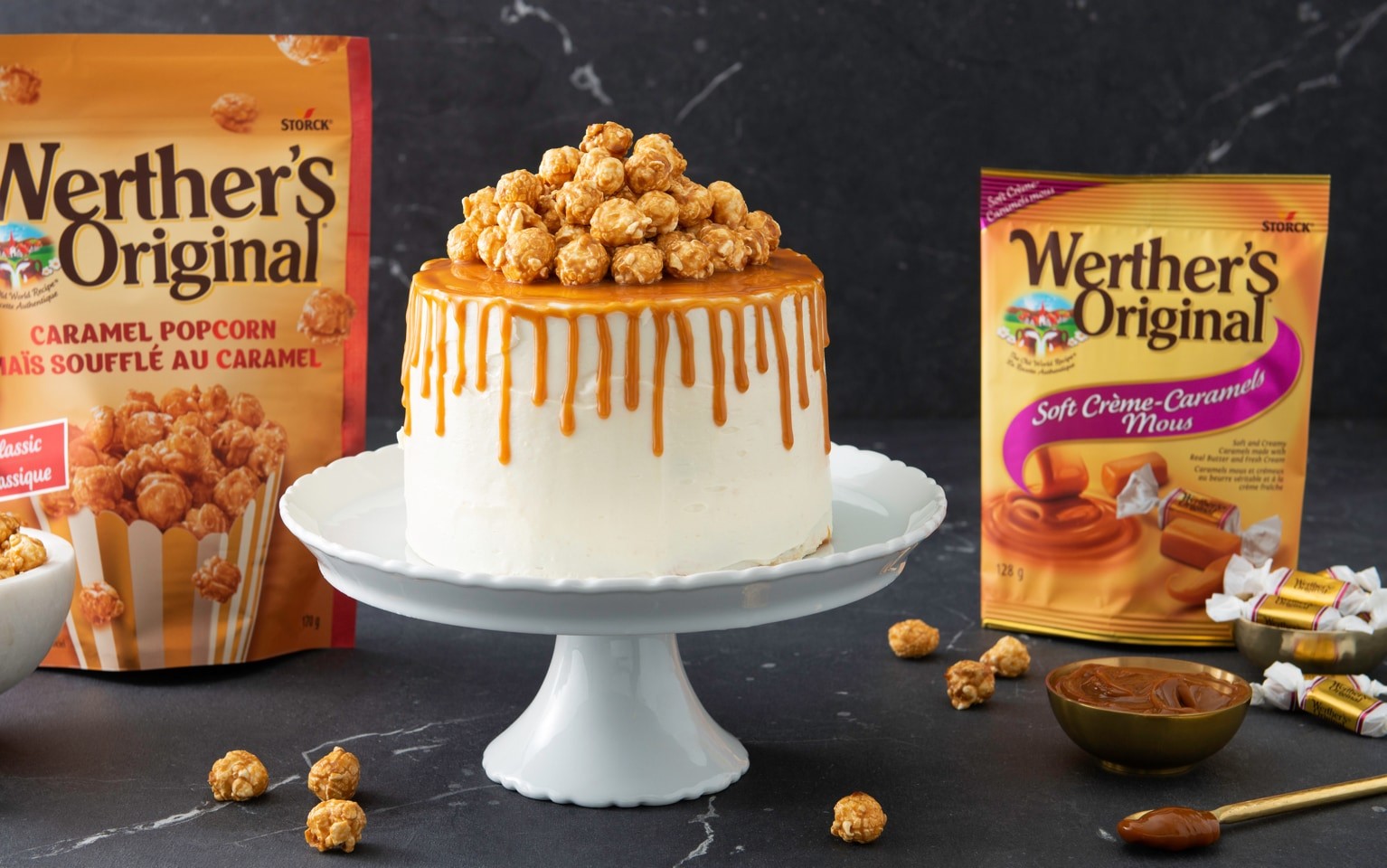 Caramel Popcorn Cake